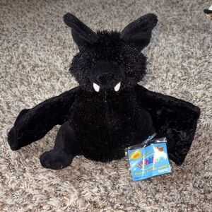 GANZ Black Plush Bat with Tag